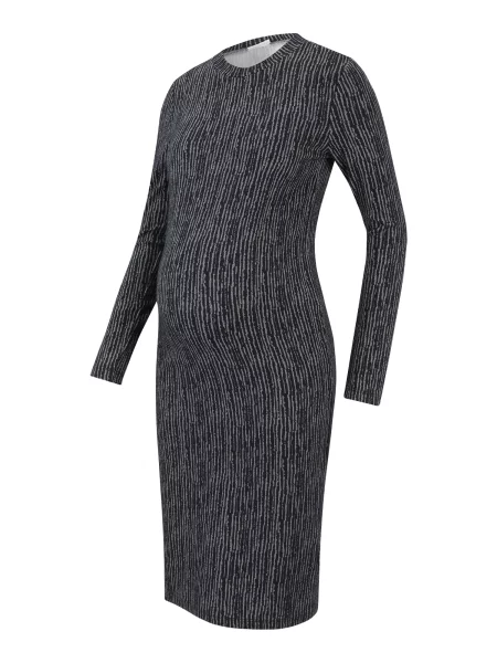 MAMALICIOUS Obleka MLEVA siva črna