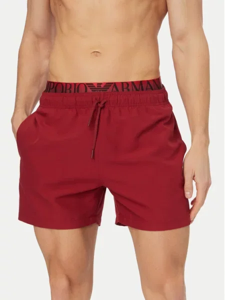 Emporio Armani Pantaloni scurți sport Vișiniu