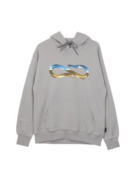 Bluza z kapturem Propaganda z kapturem z logo szara
