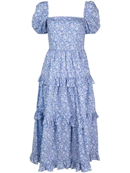 Plisirana satenska polo majica Polo Ralph Lauren s vezom plava