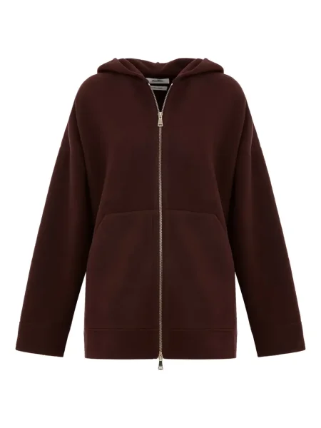 Pulover Max Mara cu glugă roșu