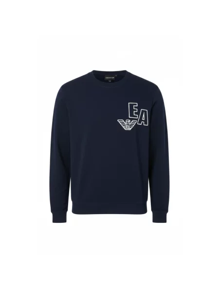 Bluza Emporio Armani z logo niebieska