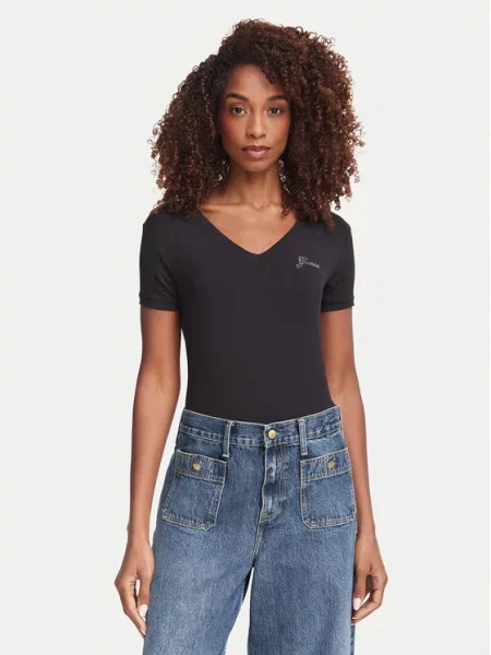 Guess T-Shirt μαύρο