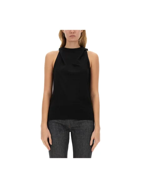 Top Courreges z kapturem czarny