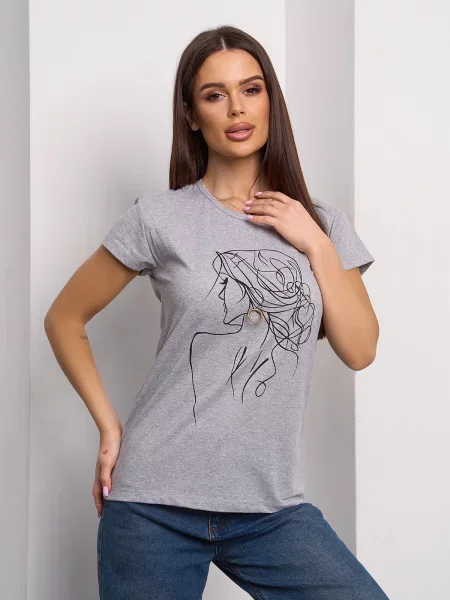 Футболка ISSA Plus сірий