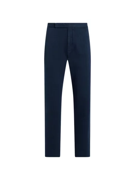 Pantaloni Ralph Lauren Purple Label cu model herringbone albastru