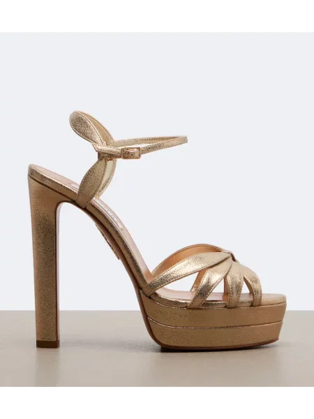Sandale Aquazzura din piele cu platformă