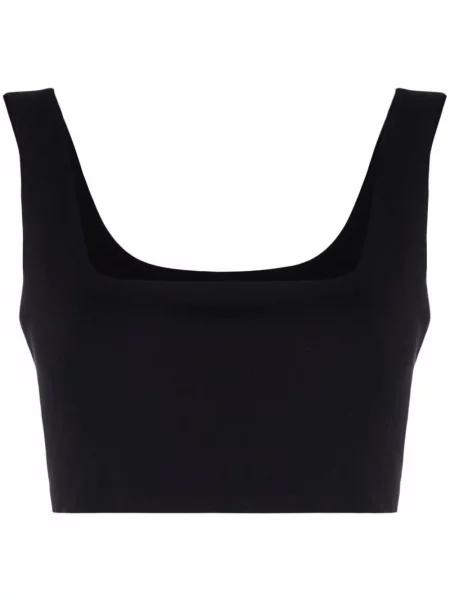 Top Manuri bez rękawów o krotszym kroju czarny