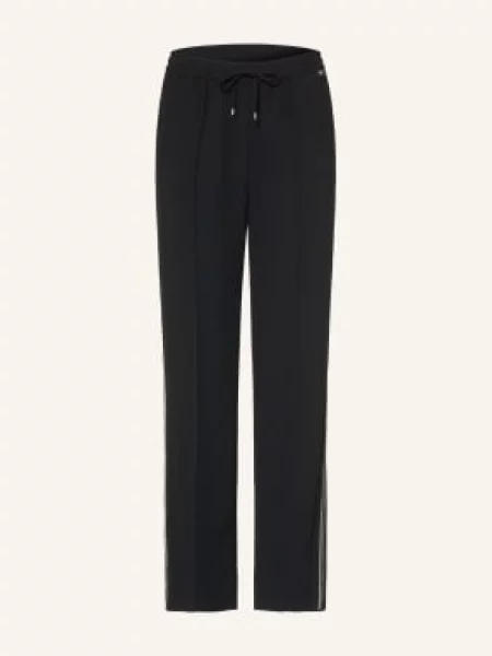 Marc Cain Marlene Kalhoty Washington S Galonovými Pruhy black new černé