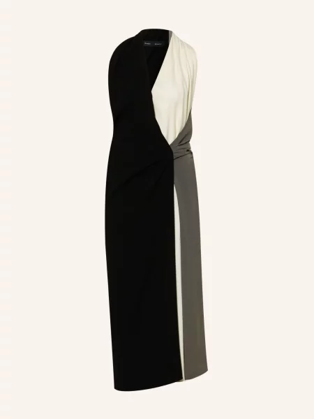 Proenza Schouler Šaty Elsa S Překříženým Výstřihem / krémová / khaki černá