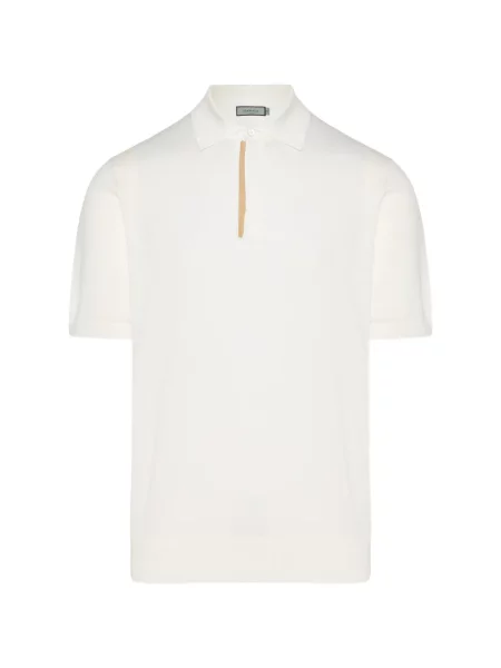Polo Canali scurt alb