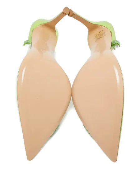 Pantofi cu toc Gianvito Rossi slingback verde