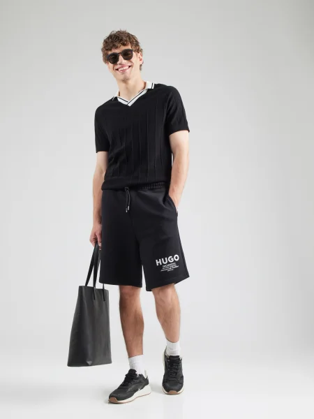 HUGO Pantaloni Nomario negru alb