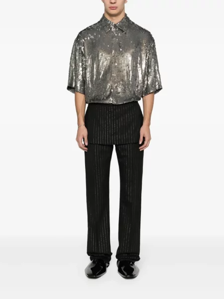 Spodnie Acne Studios w paski czarne