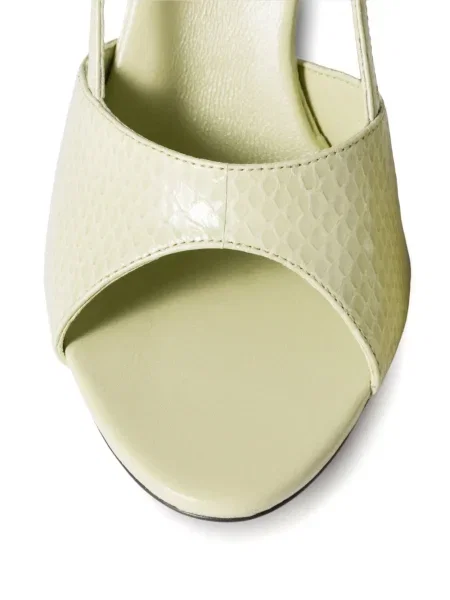 Sandale Miu Miu din piele slingback verde