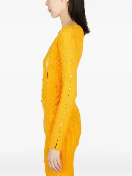 Cardigan Ester Manas tricotate portocaliu