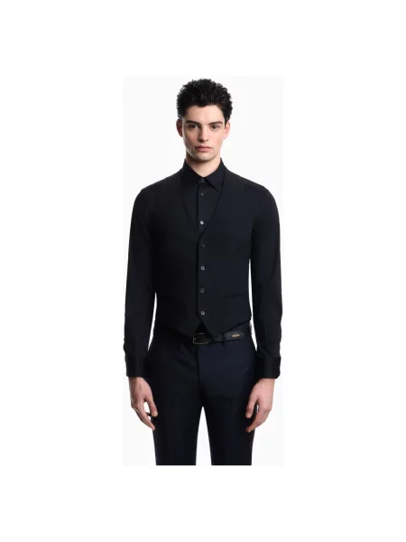Kamizelka garniturowa Emporio Armani niebieska
