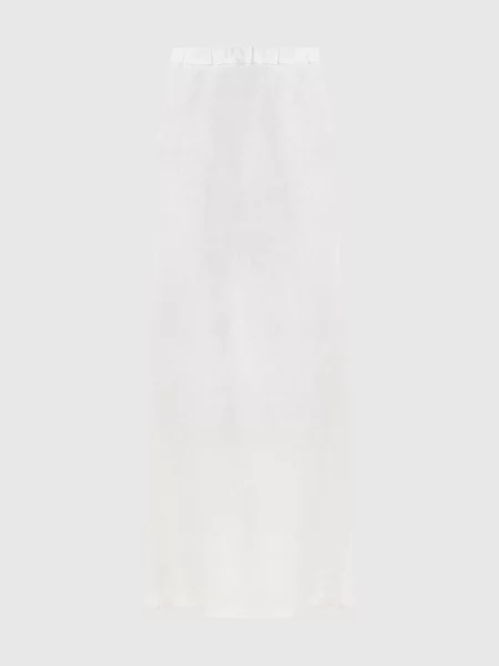 Спідниця міді Faye з льону Faithfull біла