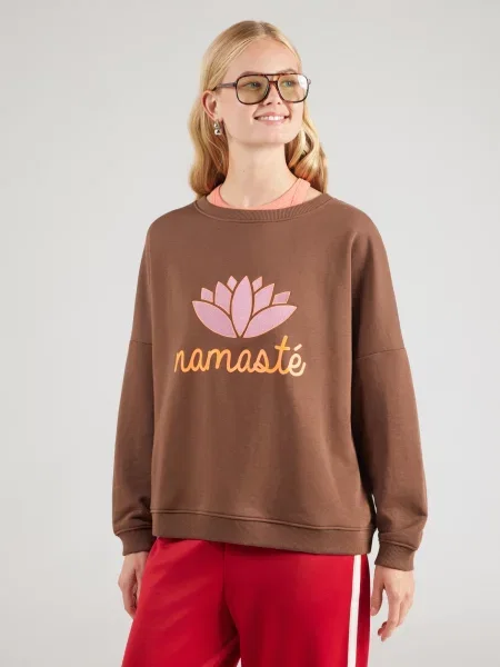 Miss goodlife Mikina Namasté hnedá / oranžová ružová