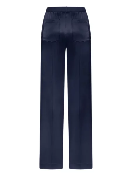 Pantaloni Tom Ford din satin albastru