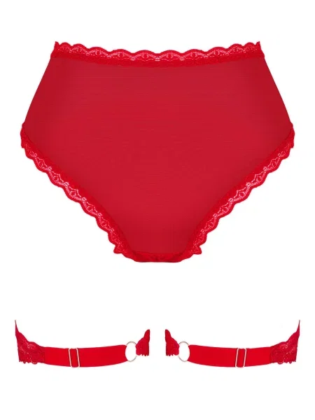 Кружевные трусики с подвязками Трусы_Obsessive_Belovya_garter червоні