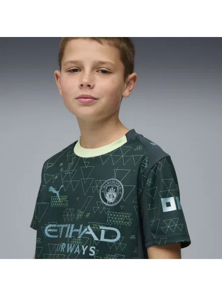 PUMA Młodzieżowa czwarta koszulka Manchester City Odzież zielony