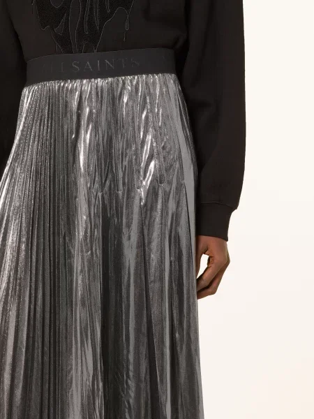 Allsaints Spódnica Plisowana Jax gold czarna