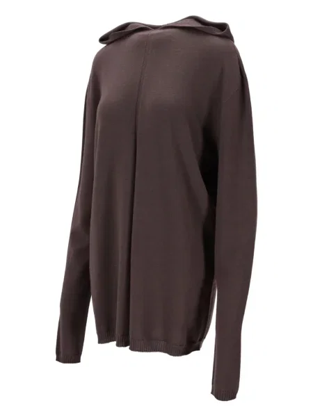 Hanorac cu glugă Rick Owens cu glugă maro