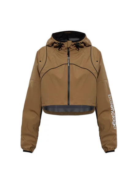 Kurtka Balenciaga z kapturem brązowa