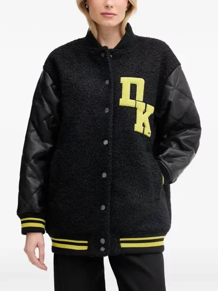 Matlasat bouclé geacă Dkny negru