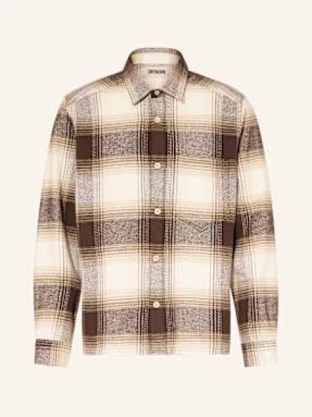 DRYKORN Košile DIEGGO béžová / tmavě hnědá bílá