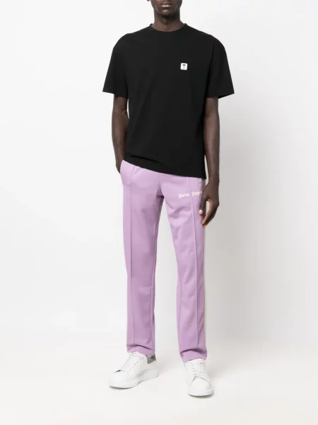 Pantaloni Palm Angels cu imagine alergare violet