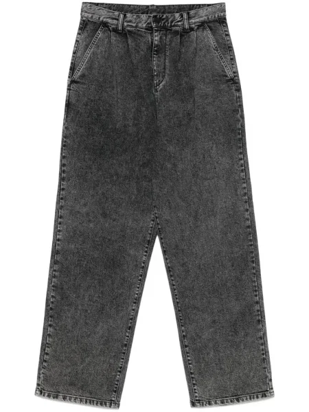 Plisirane traperice Emporio Armani crna