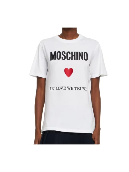 Koszulka Moschino z krótkim rękawem biała