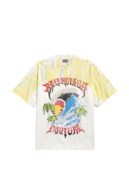 Tricou Balenciaga cu legături alb