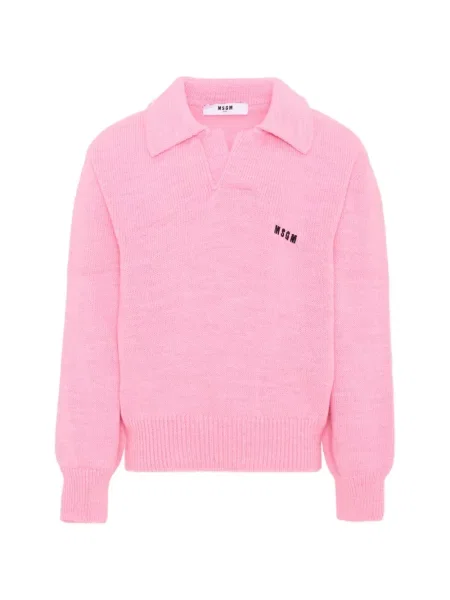 Koszulka polo dziecięca Msgm różowa