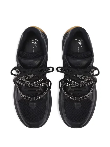 Sneakers Giuseppe Zanotti Chain με κορδόνια με δαντέλα μαύρο