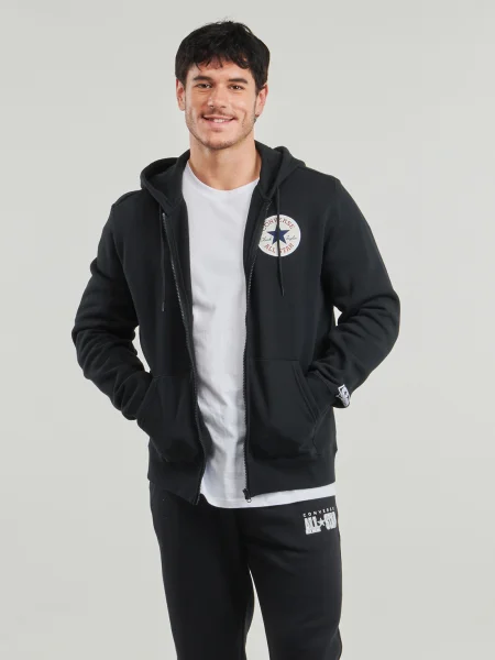 Fleece fleece melegítő felső Converse fekete