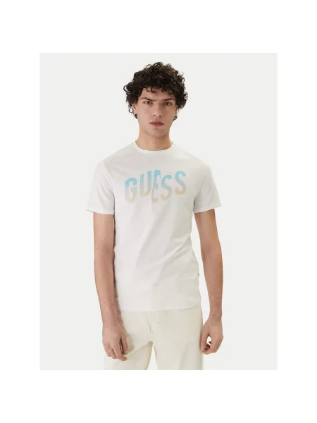 Guess Póló Slim Fit fehér