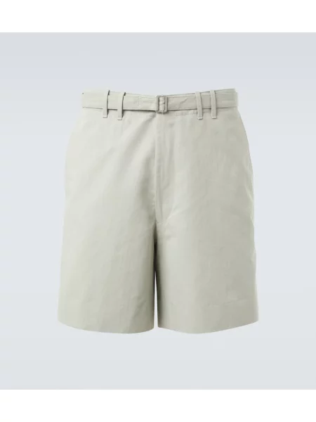 Cu centură pantaloni scurți Stoffa de in gri