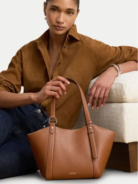 Geantă LAUREN RALPH LAUREN maro