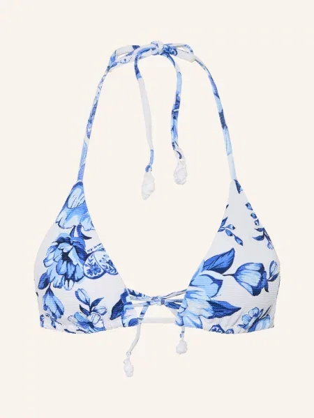 Farm Rio Trojúhelníkové Bikiny Porcelain Chita modrá / tmavě modrá bílá