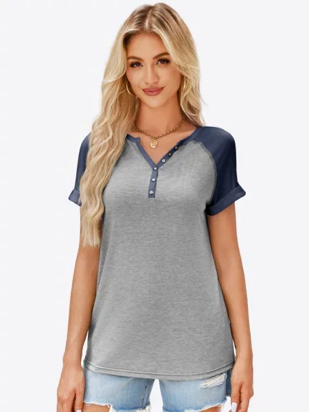 Imily Bela Tricou bleumarin gri