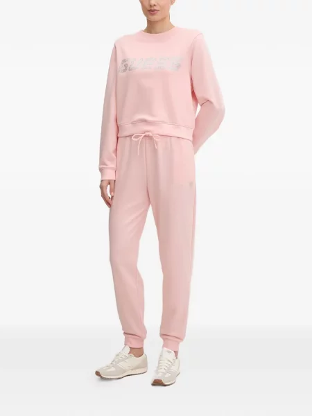 Pantaloni Guess alergare roz