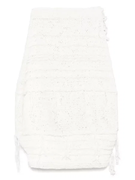 Spódnica midi Khaite do kolan biała