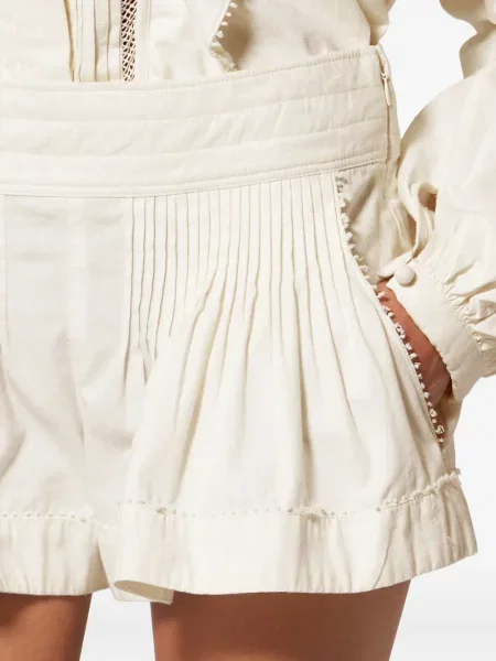 Pantaloni scurți Isabel Marant plisate din dantelă