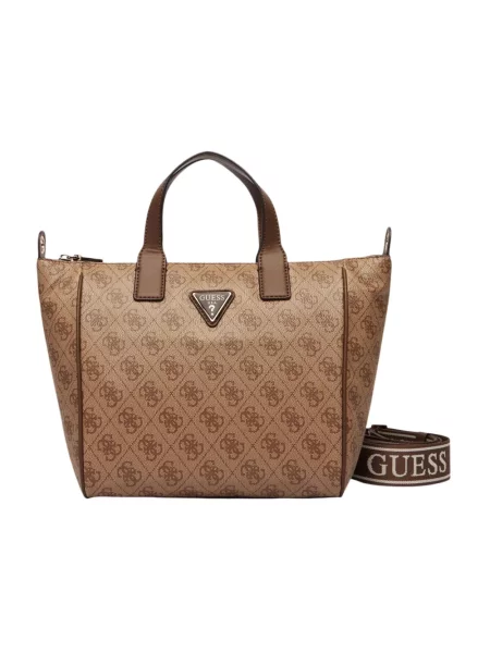 Guess torebka z imitacji skóry FOLLIE brązowa