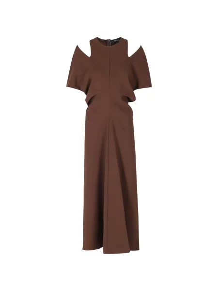 Rochie midi Federica Tosi evazată maro