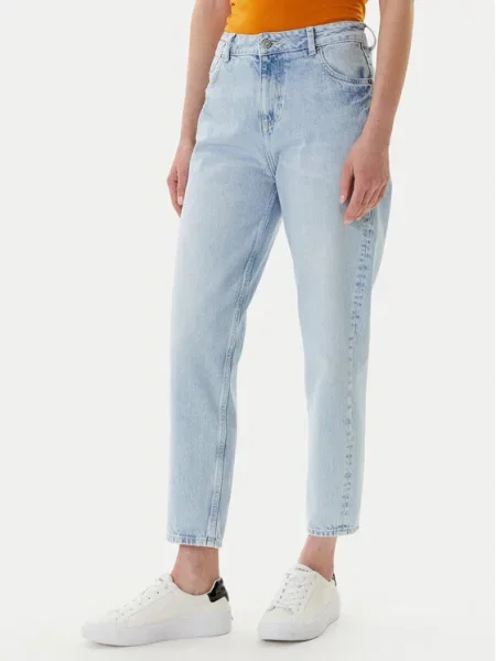 Mustang Jeansy Charlotte Błękitny Mom Fit niebieskie