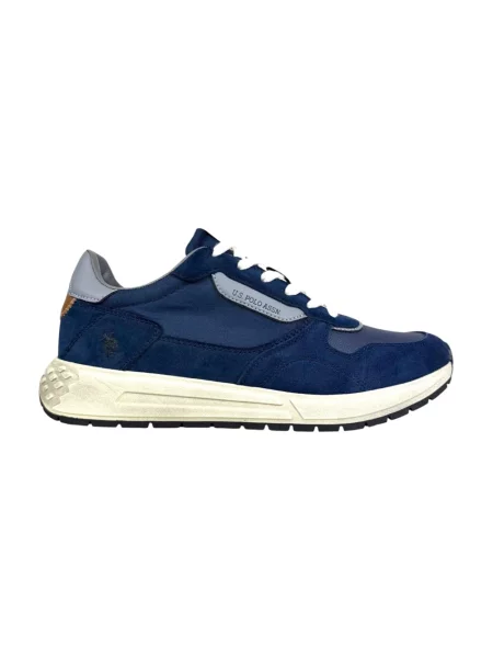 Sneakersy U.s Polo Assn. skórzane niebieskie